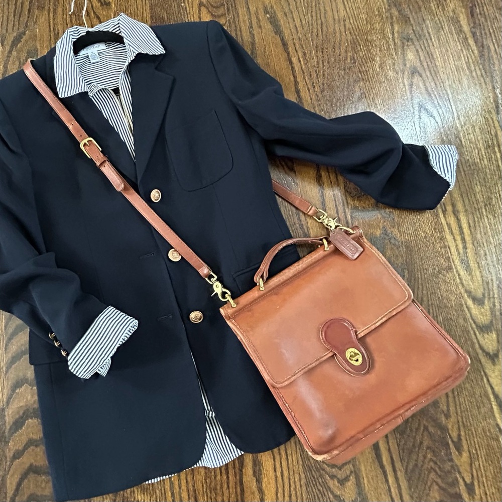 🐎 COACH Vintage Willis Bag British Tan Original Condition 9927